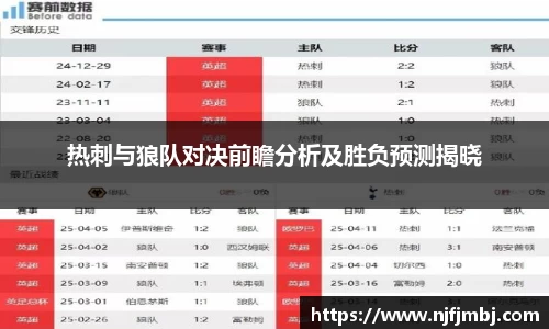 热刺与狼队对决前瞻分析及胜负预测揭晓